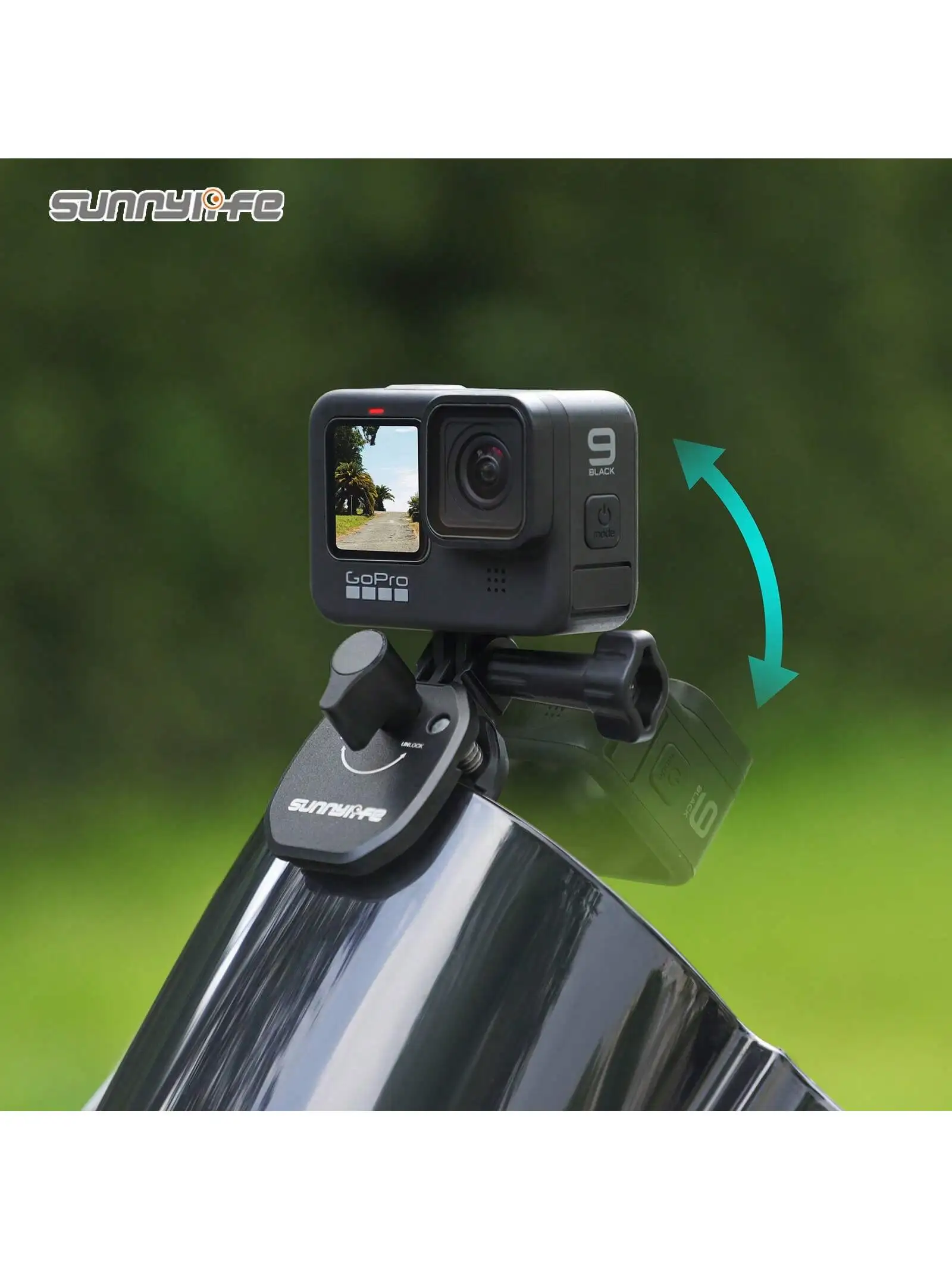 Potente staffa per action camera CNC per GoPro/Insta360 compatibile con motocicli Adventure e biciclette sportive - immagine 4