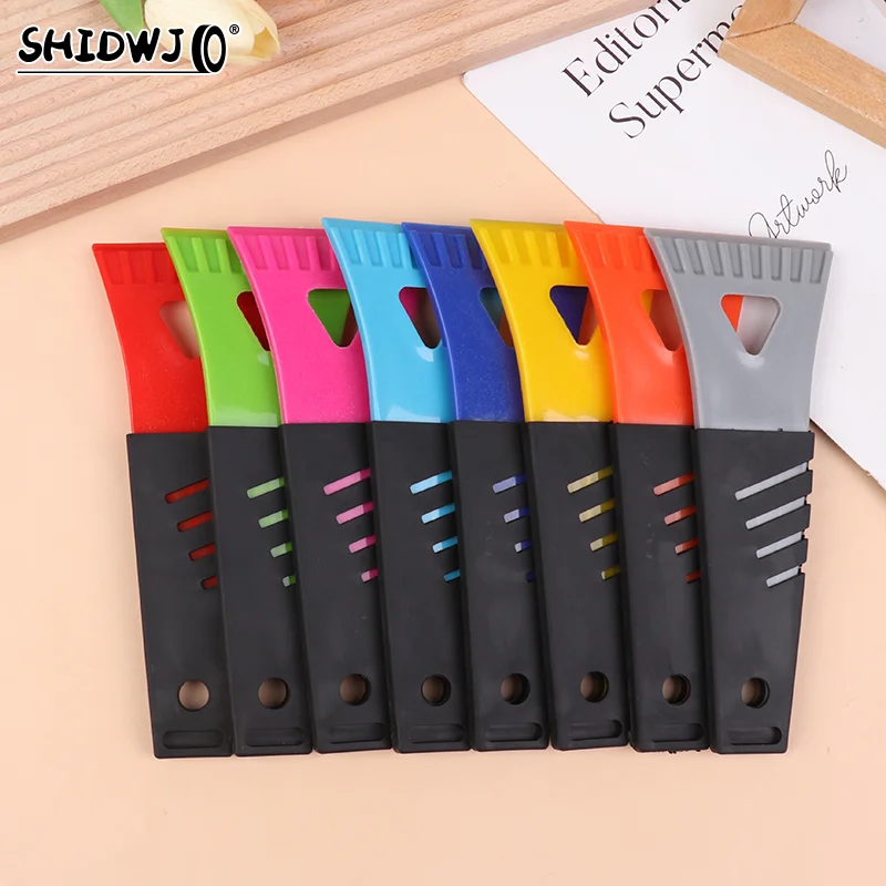 1Pcs Mini Plastic Spatula Ice Scrapper For Car Frost Removal Scraper Windshield Cleaning Tool Snow Cooler Fridge
