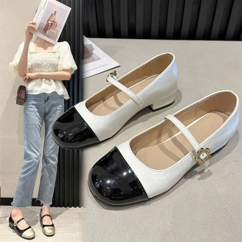 Sweet Fashion Casual Shoes Women's Sandals Summer 2024 New Flower Designer Flat Shoes Dresses Mary Jane Shoes Fashion Comfort 40