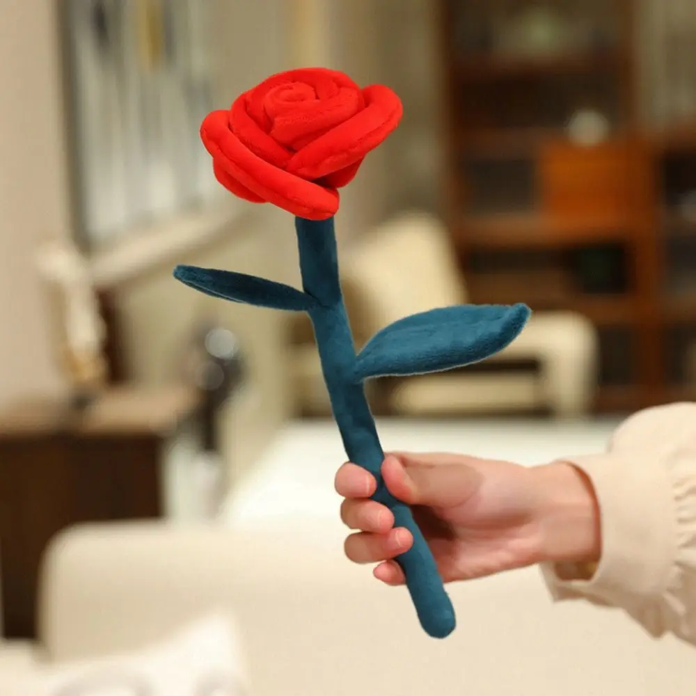 28cm 장미 꽃다발 9가지 색상 부드러운 인형 시뮬레이션 꽃 장미 실물 같은 디자인 화려한 꽃 화려한 장미꽃