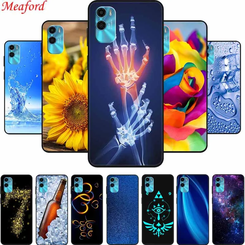 Per Motorola Moto E22 Cover Posteriore Custodia Morbida In Silicone Nero Per Motorola E22 E22I E22S Custodia E 22 I S 22I Cover Per Telefono