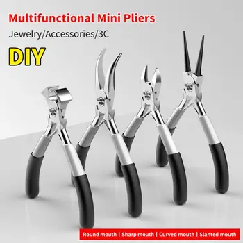 Pinze per gioielli Kit di strumenti e attrezzature pinze per filo da taglio a naso tondo ad ago lungo per accessori per strumenti per la creazione di gioielli fai da te 1