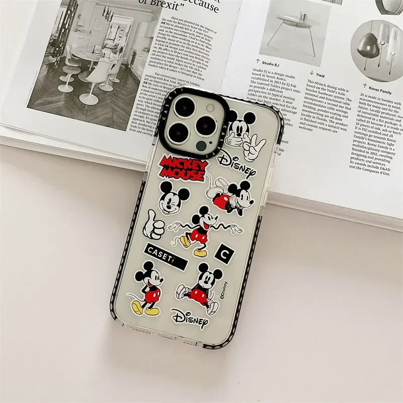thumbnail image 1 of Disney-funda de silicona transparente para IPhone, carcasa protectora de dibujos animados de Mickey y Minnie, para IphoneXR/11/12/13Promax/14plus, 1 of 5