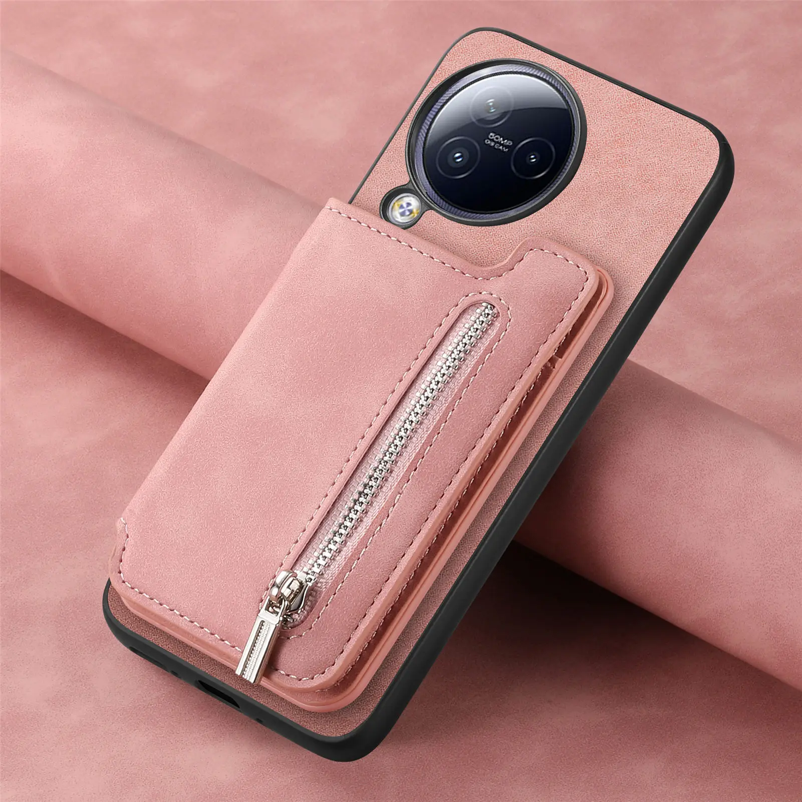 2 in 1 Removable Zipper Cards Solt Magnetic Leather Wallet Case For Xiaomi Redmi Note 13 Pro Plus 12 13T POCO X6 14 Ultra Cover_voghion.com