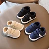 Soft Soles Baby Shoes Classic Soft Sole Shoes Kids 0-18 Months Old Velcro Strips In Solid Color Toddler Shoes, Casual Shoes With 1