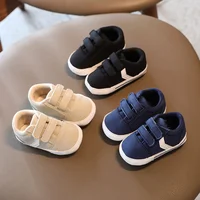 Soft Soles Baby Shoes Classic Soft Sole Shoes Kids 0-18 Months Old Velcro Strips In Solid Color Toddler Shoes, Casual Shoes With 1
