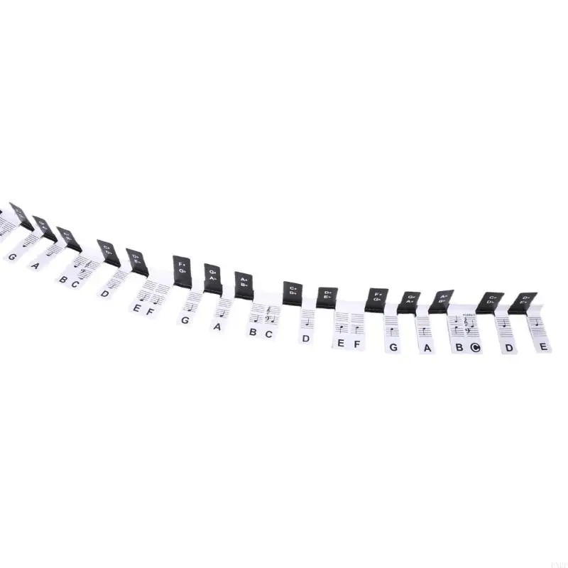 PXPF 88-Key Piano Keyboard Stickers Universal Piano Notes Guide Labels Electronic Key Labels Adhesive Stickers