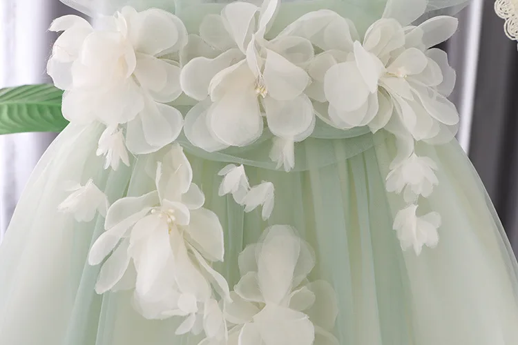 pink dress with green flowers Pink Ivy Garden Dress– Teuta Matoshi
