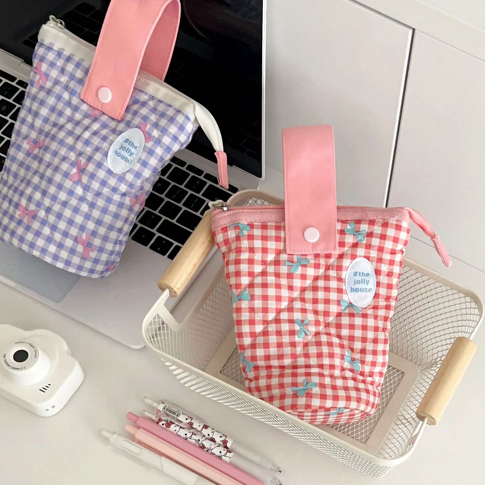 MINKYS Kawaii Big Capacity Girls Pencil Case Pen Storage Bag Cute Pencilcase Pencil Punch Back To School Kids Gift Stationery