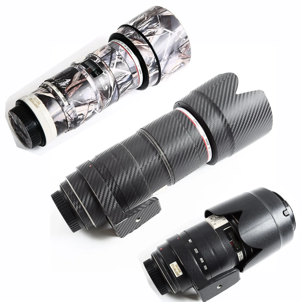 Pellicola Protettiva Adesiva Per La Pelle Per Canon Ef-S 70-200Mm F4 F2.8 Ii Iii Ef70-300 100-400Ii Obiettivo Della Fotocamera Coat Wrap Su Misura