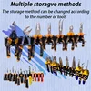 Wall Mounted Hardware Tools Organizer Rack Portable Pliers Storage Shelf Multi Hole Screwdriver Organization Hanging Bracket 2