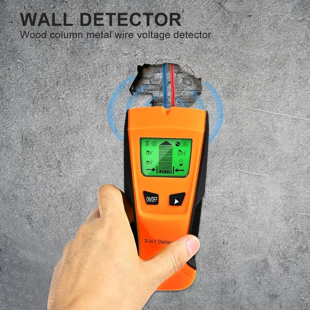 Wall Scanner Pipe Finder Pipe Wire Detector Live Wire Gadgets Detect Wall Electric Box Finder Digital 3 In 1 Sensor Scanner wall scanner detector