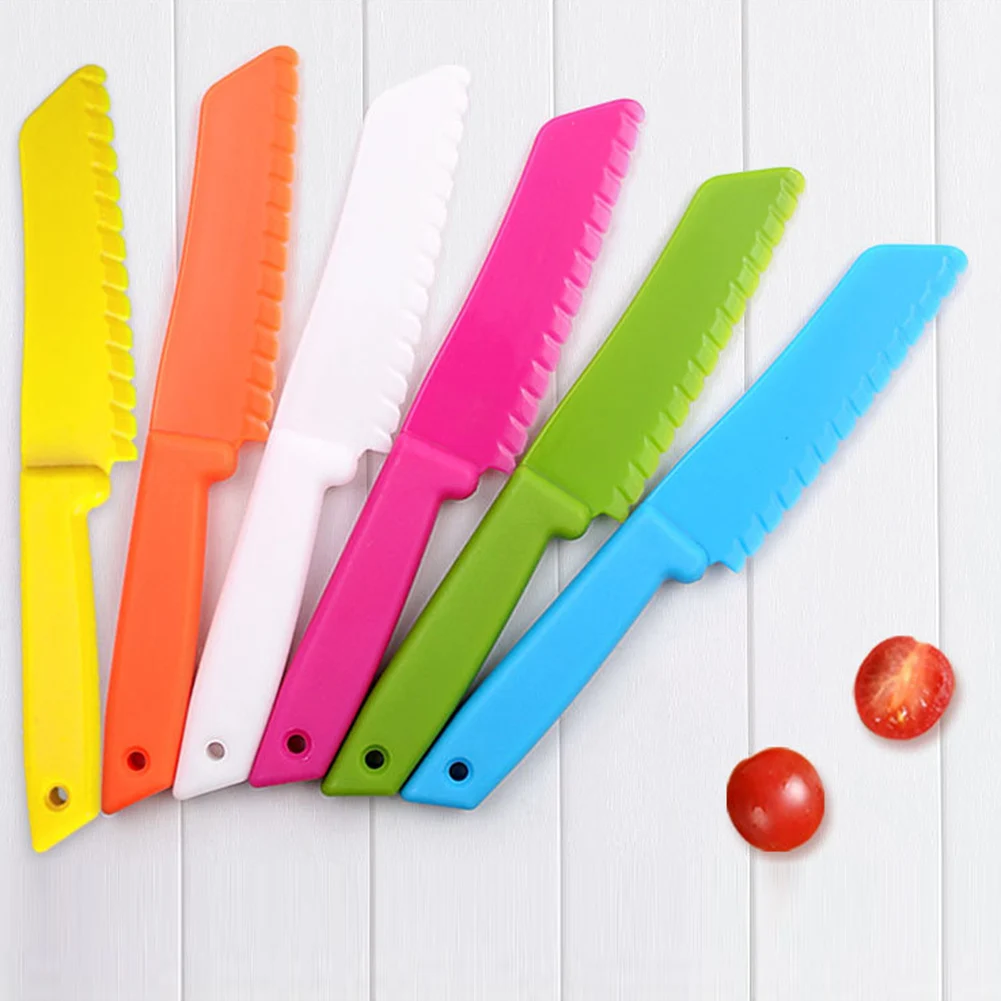 Cortador de dientes de sierra para niños, cuchillo de plástico seguro para  frutas, Chef para pan, lechuga, cuchillos de cocina para niños pequeños,  cuchillos de pelado - AliExpress