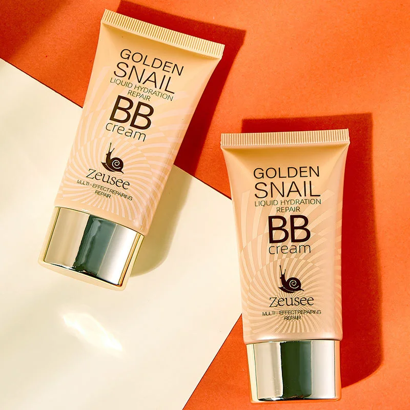 

Snail BB Cream 50g Liquid Foundation Makeup Long-Lasting Moisturizing Not Greasy Whitening Skin Concealer Primer Base Cream