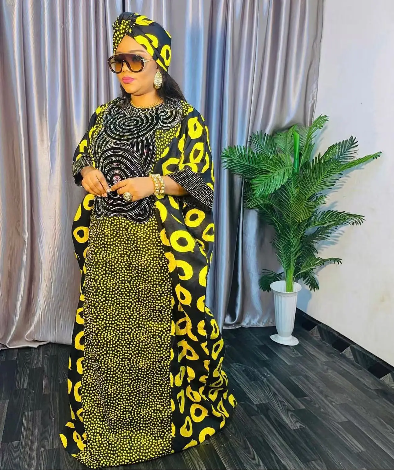 African Dress Women Summer Maxi Dress Long Print Short Sleeve Abayas African Style