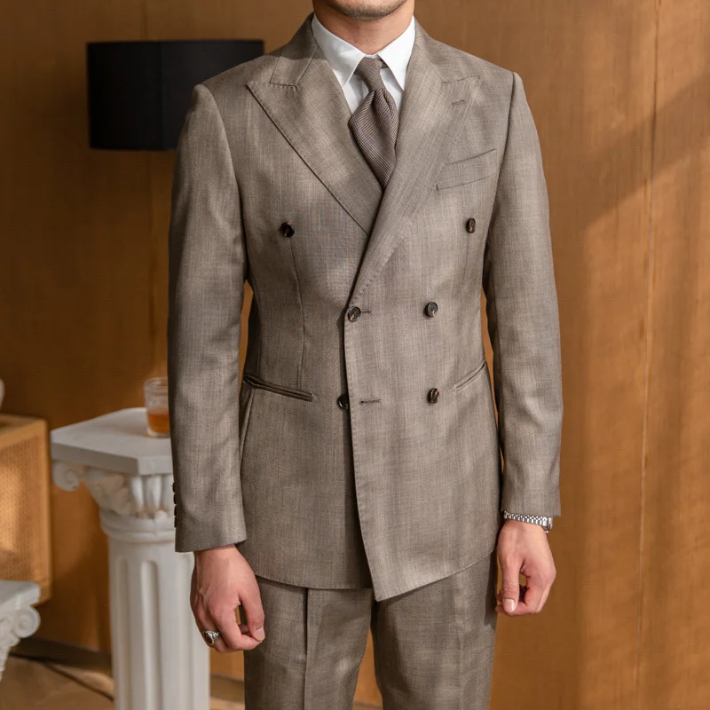 Burgundy Men's Velvet Single Breasted Two-Buttons Solid Wedding Party Suit Jacket main image 0