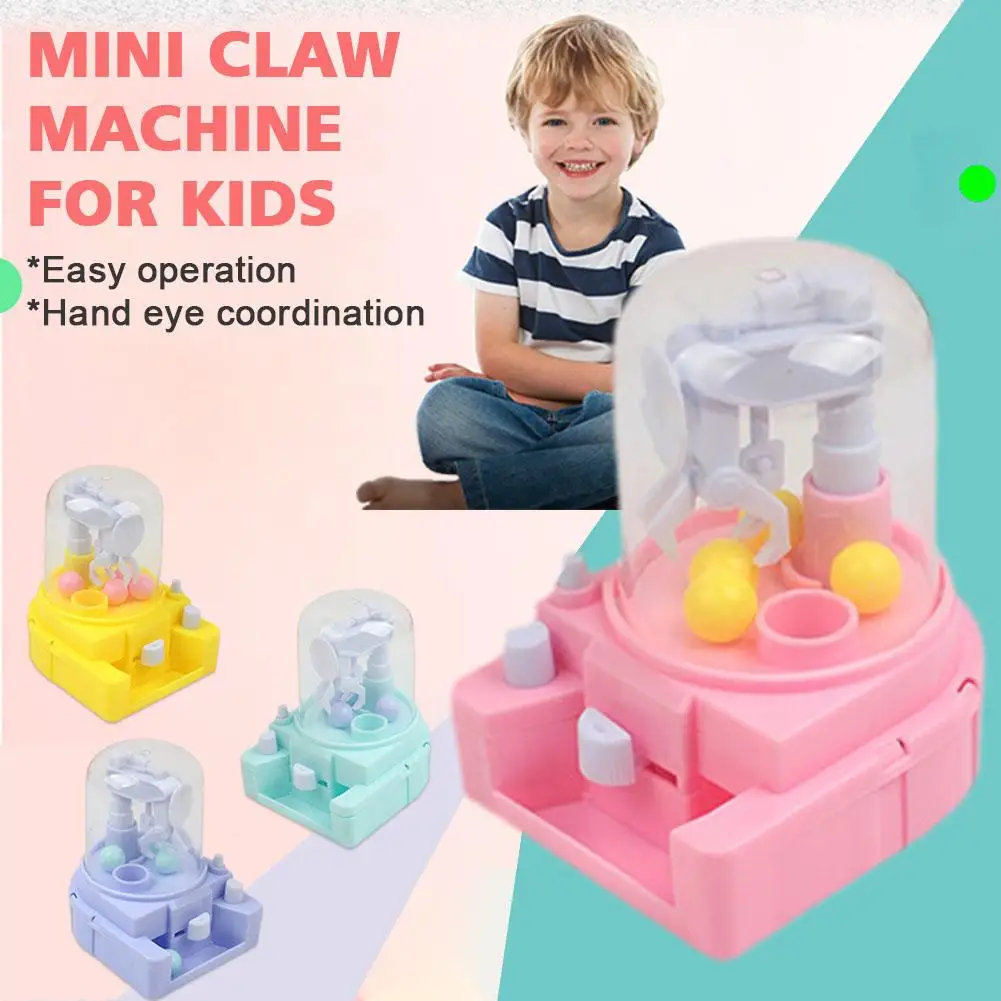 

Mini Claw Machine Dolls Balls Catcher Kids Desktop Interactive Toys Children Doll Crane Clip Candy Catcher Machine Toy For E1Q5