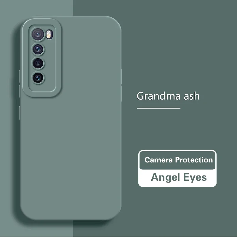 Premium Liquid Silicone Lens Protection Phone Case for Huawei Nova Series - High Quality Back Cover