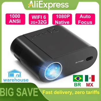 DITONG Full HD 1080P Projector 5G LED 4K Auto Keystone Video Proyector Movie Beam Android Projectors Home Theater Cinema Beamer