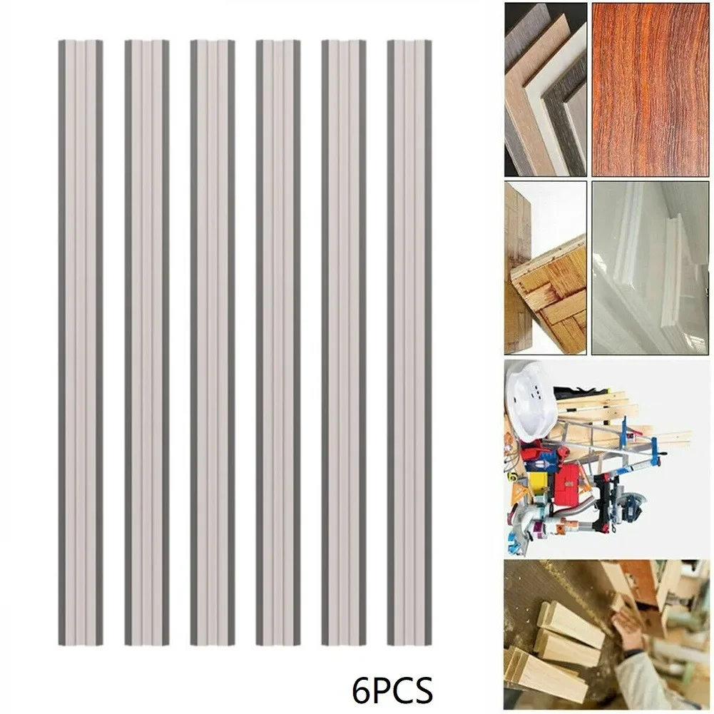 Woodworking Tools Planer Blades 6pcs 82mm Electric Planer Blades Reversible HSS Wood Planer Knives For Woodworking Machinery Spare Parts Carpenter Tools