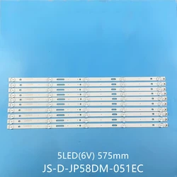 10pcs LED Strip 5LED for TD K58DLJ10US K58DLJ10VS polaroid 58 tvled584k01 JS-D-JP58DM-051EC(81225) E58DM100 3030-5S1P