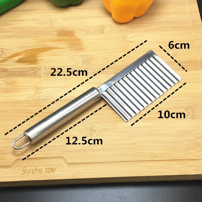 Multifunctional Stainless Steel Potato Cutter Wave Knife French Fries Slicer Vegetable Cutter French Fries Cutting Kitchen Tools