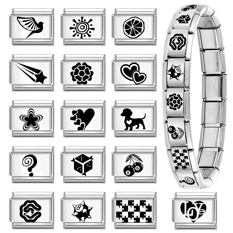 Laser Engraving Stainless Steel Bracelet Men Women DIY Making