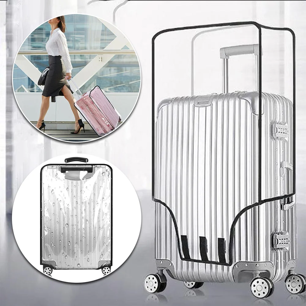 Full Transparent Luggage Protective Cover Waterproof PVC Suitcase for 18-30 Inch Trolley Case Dust Rain Cover Travel Accessories