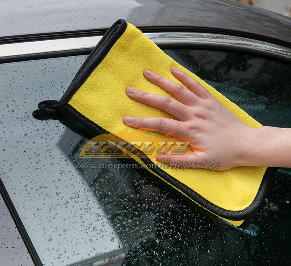 Microfiber Cleaning Towel Thicken Soft Drying Cloth Car Body Washing Towels Double Layer Bodywork Clean Rags 30cm 40cm 60cm