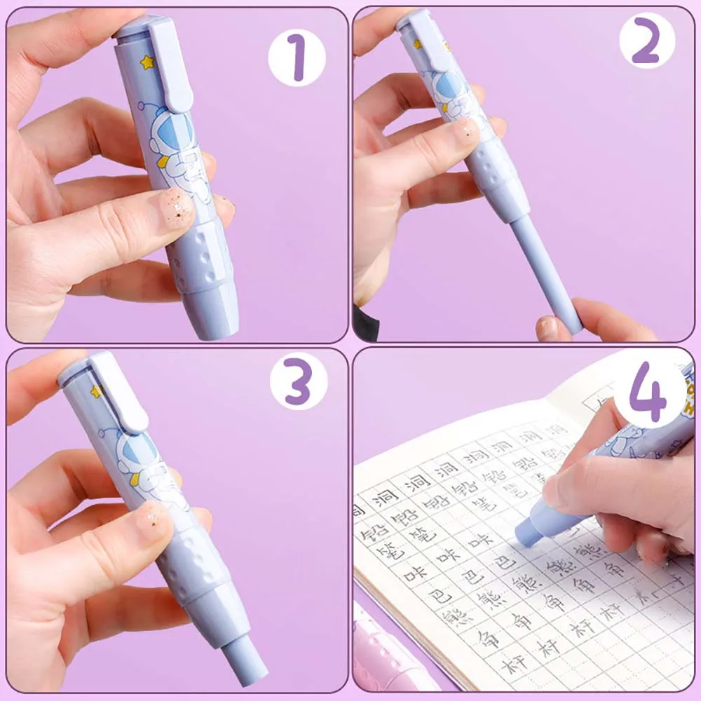 Retractable Pushable Eraser Set Student Drawing Design Office Eraser No Crumbs Do Not Leave A Mark Stationery