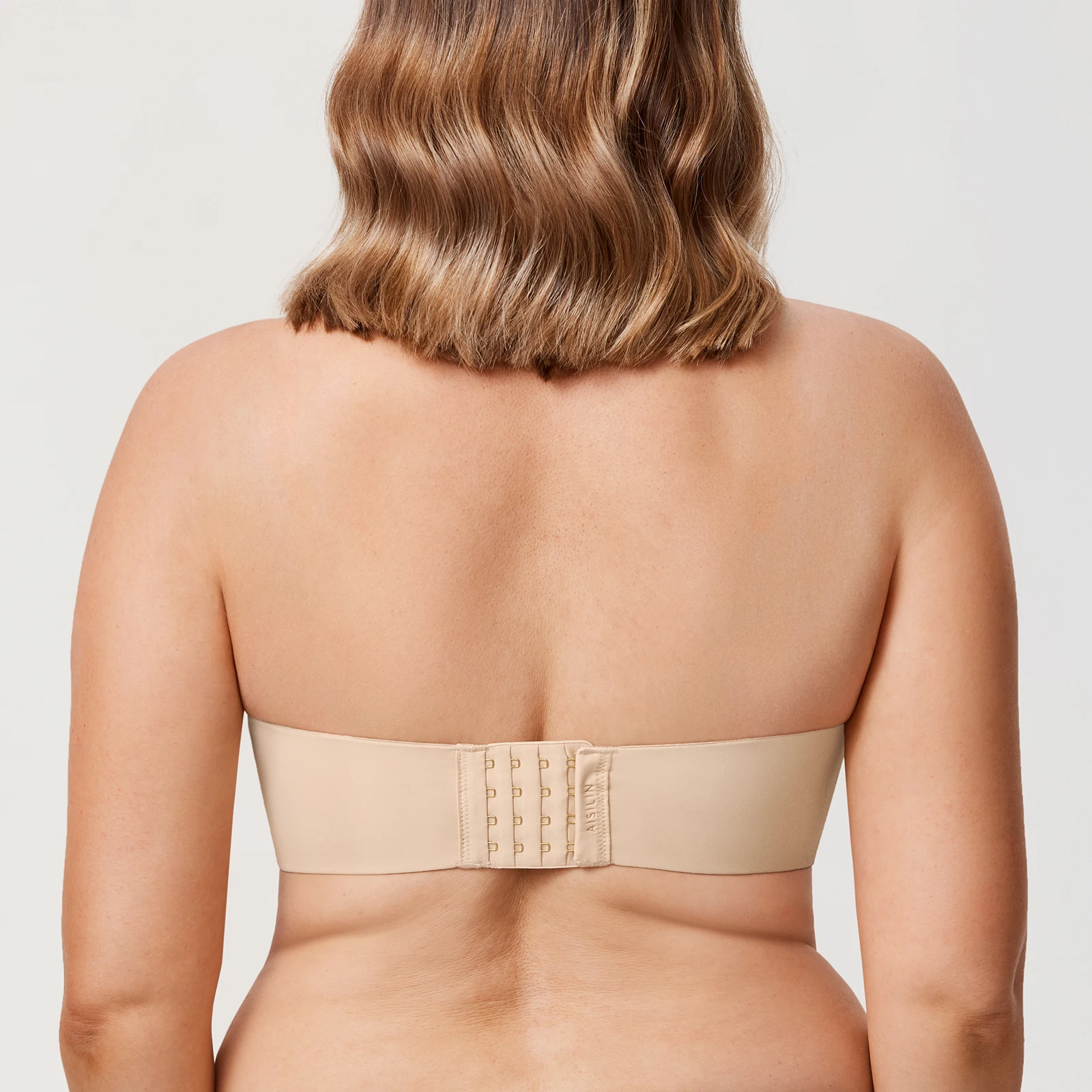 Women's Strapless Bra Bandeau Underwire Minimizer for Big Busted Plus Size Support Silicone-Free D DD E F G H