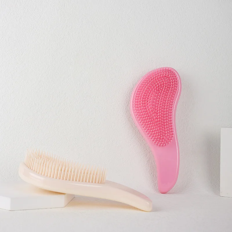 Hair Brush Comb Curly Hair Brush Detangling Anti-static Salon Gentle Bristles Handle Kids Women