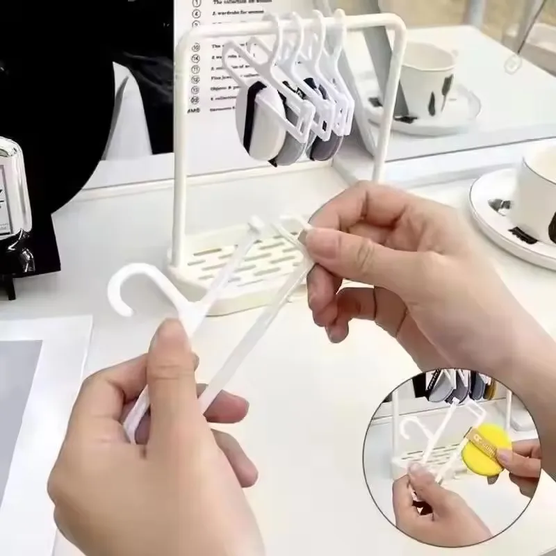 For Labubu Mini Hangers And Drying Racks Doll Accessories for 17cm Dolls ShoeS Storage Organizer for Mini Dolls