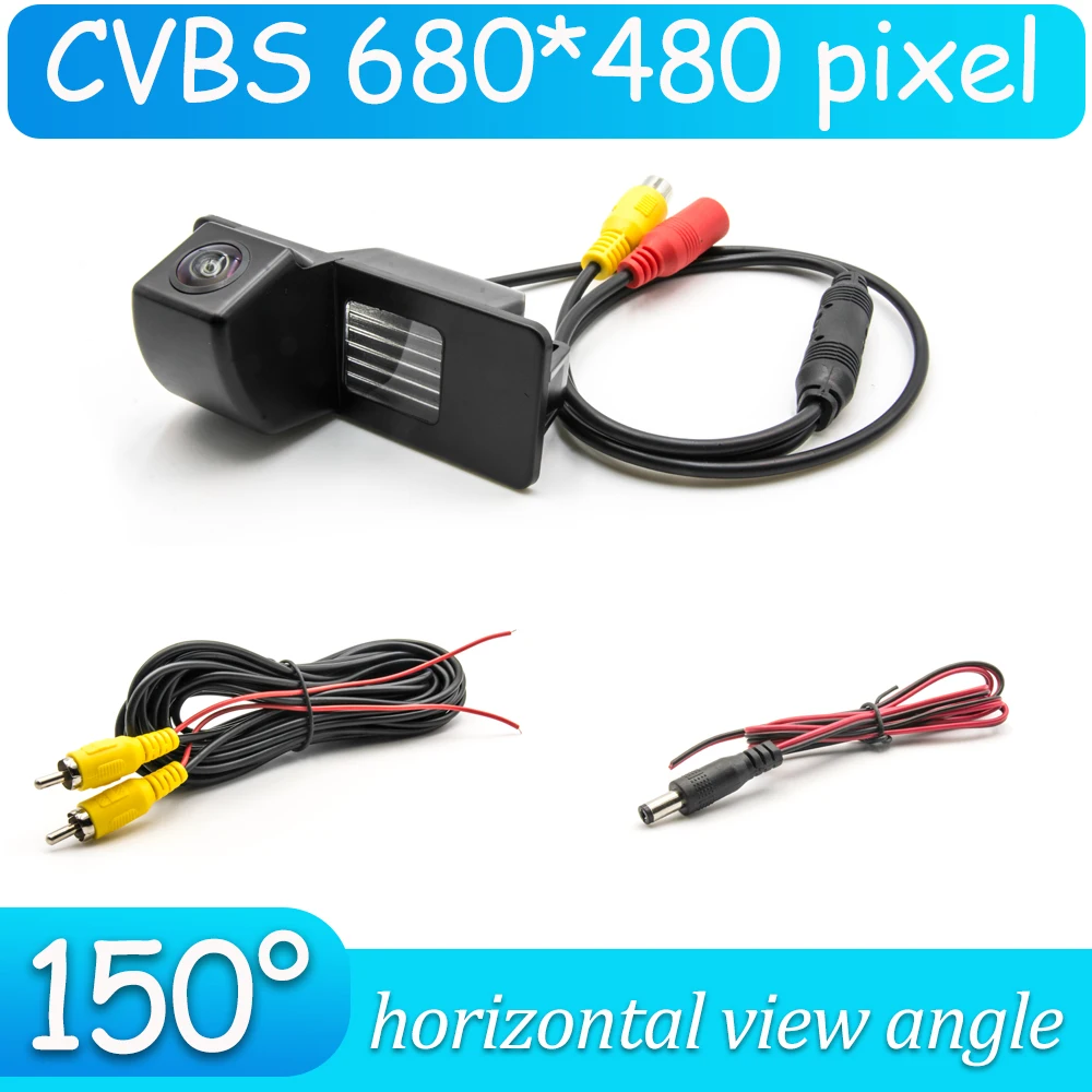 Telecamera Posteriore HD Per Retromarcia Con Luce Targa | Grandangolo 160° | Compatibile Con Opel, Buick, Fiat (Grande Punto, Bravo, Doblo) | IP68 - 2