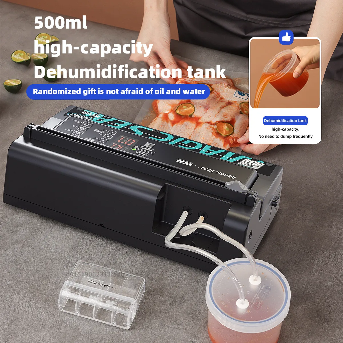 MAGIC SEAL 2-in1 Commercial Air-cooled Vacuum Sealer Machine packaging machine Automatic Vacuum Food Seale MS300 To All Bags 4