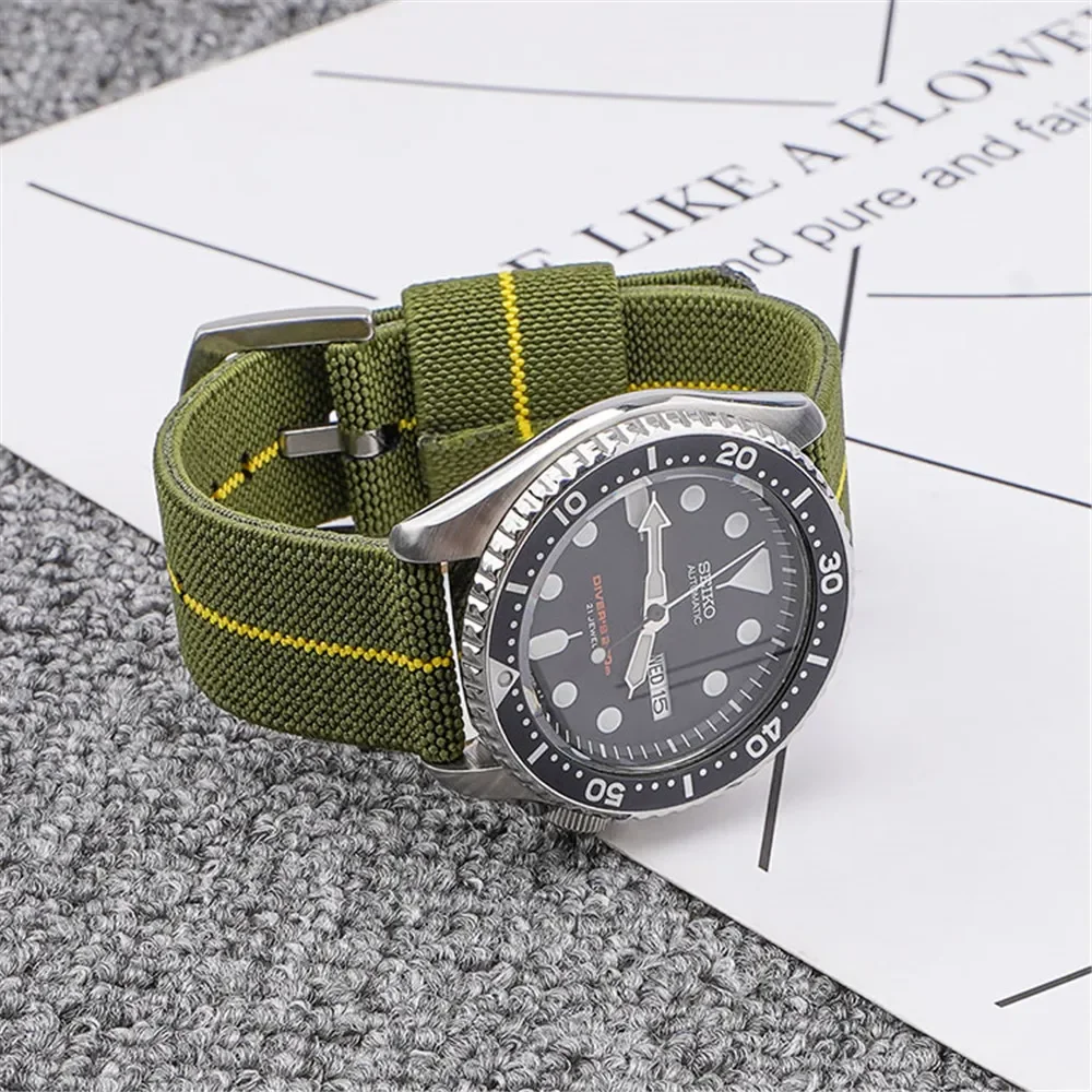 Durable Nylon Military-Style Elastic Watch Band