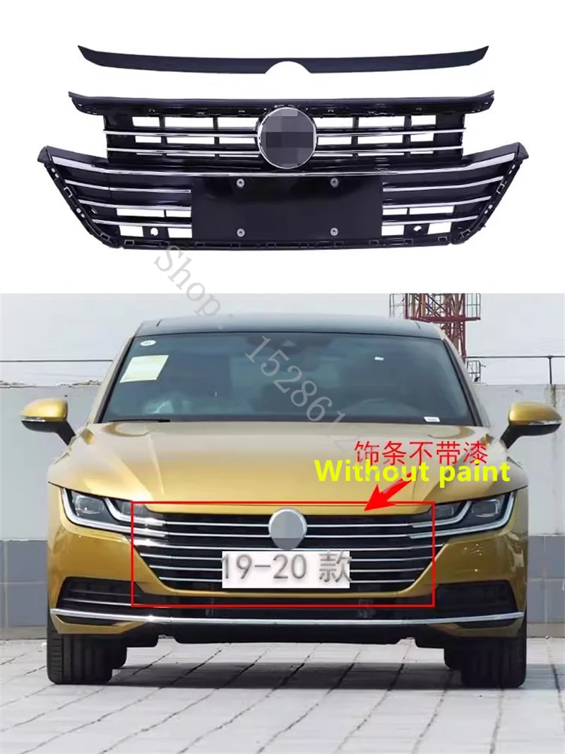 

For VW/Volkswagen CC 2019 2020 Front Grille Around Trim Racing Grills Trim Bumper Hood Radiator Grill Grille accessories