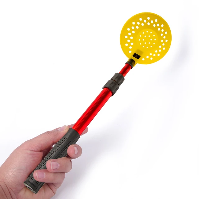 Ice Fishing Skimmer Scoop Adjustable Long Handle Winter Ice Fishing Scooper  with Drain Holes Ice Fishing Ladle Ice Fishing Gear