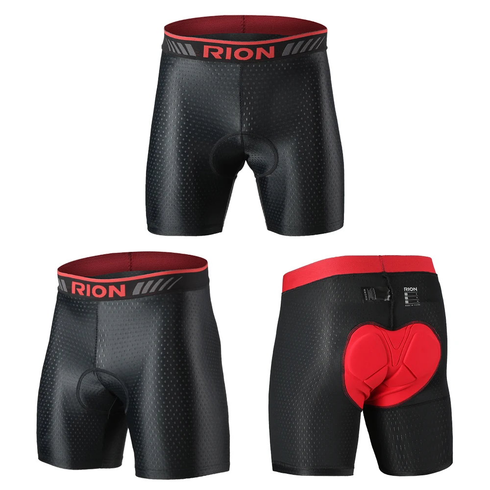 RION Men's Cycling Shorts MTB Downhill Cycling Underwear Pad Bike Pro Riding Clothing Ciclismo Shockproof Bicycles Underpants