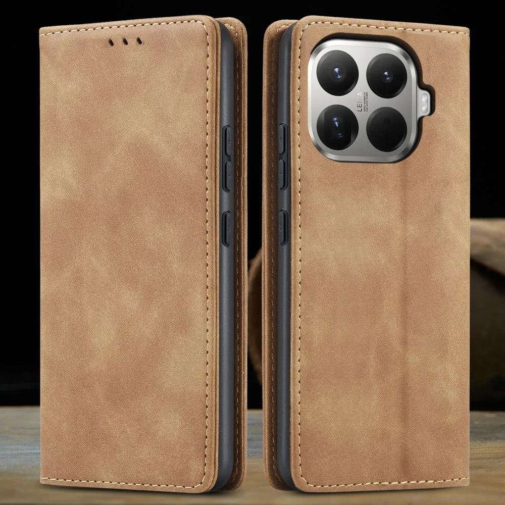 Luxury Smooth Leather Wallet Case with 360 Protection and Magnetic Flip Cover