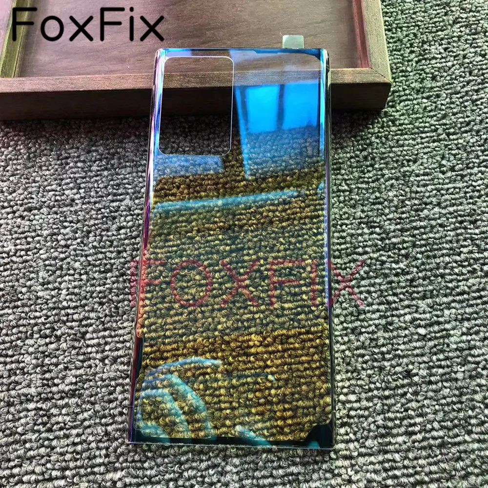 삼성 Galaxy Note 20 Ultra Note20 Ultra 5G 교체 + 스티커 용 투명 투명 후면 유리 도어 배터리 커버로 수정됨