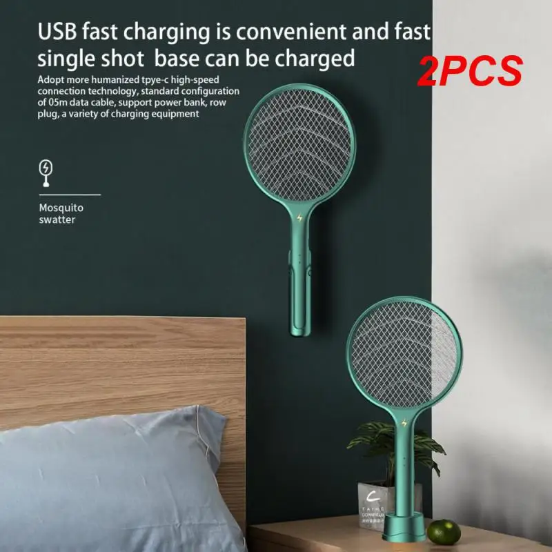 

2PCS 3 In1 Mosquito Swatter Photocatalyst Mosquito Trap Electric Mosquito Killer Repellent Lamp Anti Insect Bug Zapper Indoor