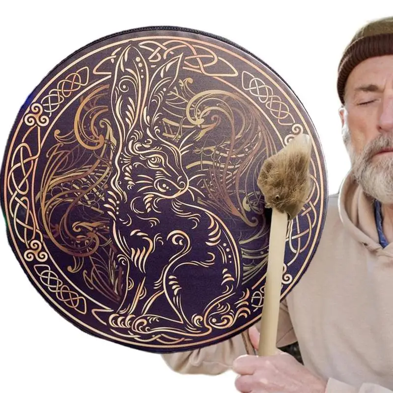 Shaman Drum Spiritual Instrument With Drum Stick Sound Healer Shaman For Spiritual Music Reflection Meditation