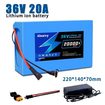 Batteria per bicicletta elettrica ad alta capacità 36v 20Ah con 30A BMS integrato - Ideale per batterie per motociclette scooter elettriche da 100W-1000W