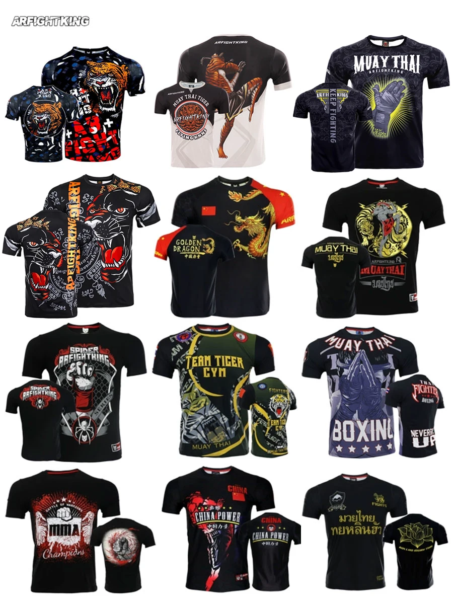 Combat Sports T Shirt MMA Boxing training mixed martial arts jiu-jitsu Combat sports Fitness T-shirt