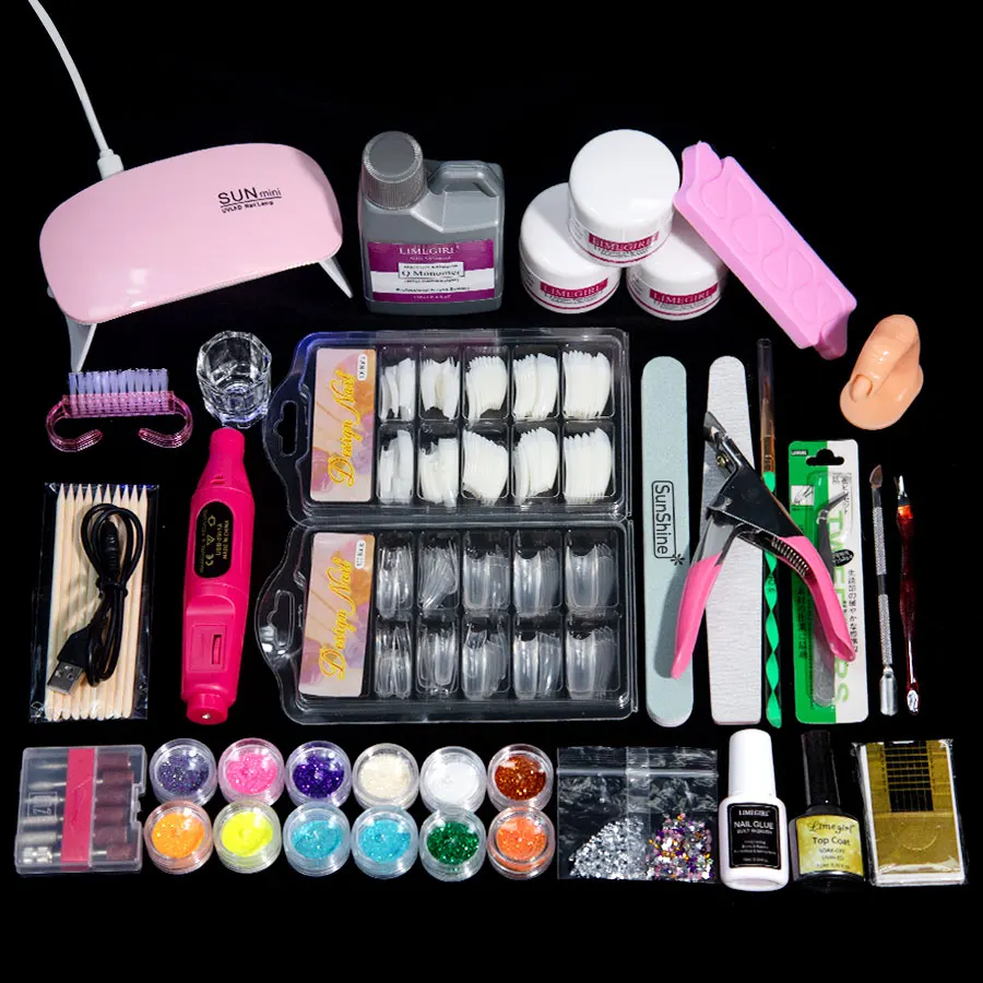 Acrylic Nail Kit Set Professional Acrylic With Everything - Temu