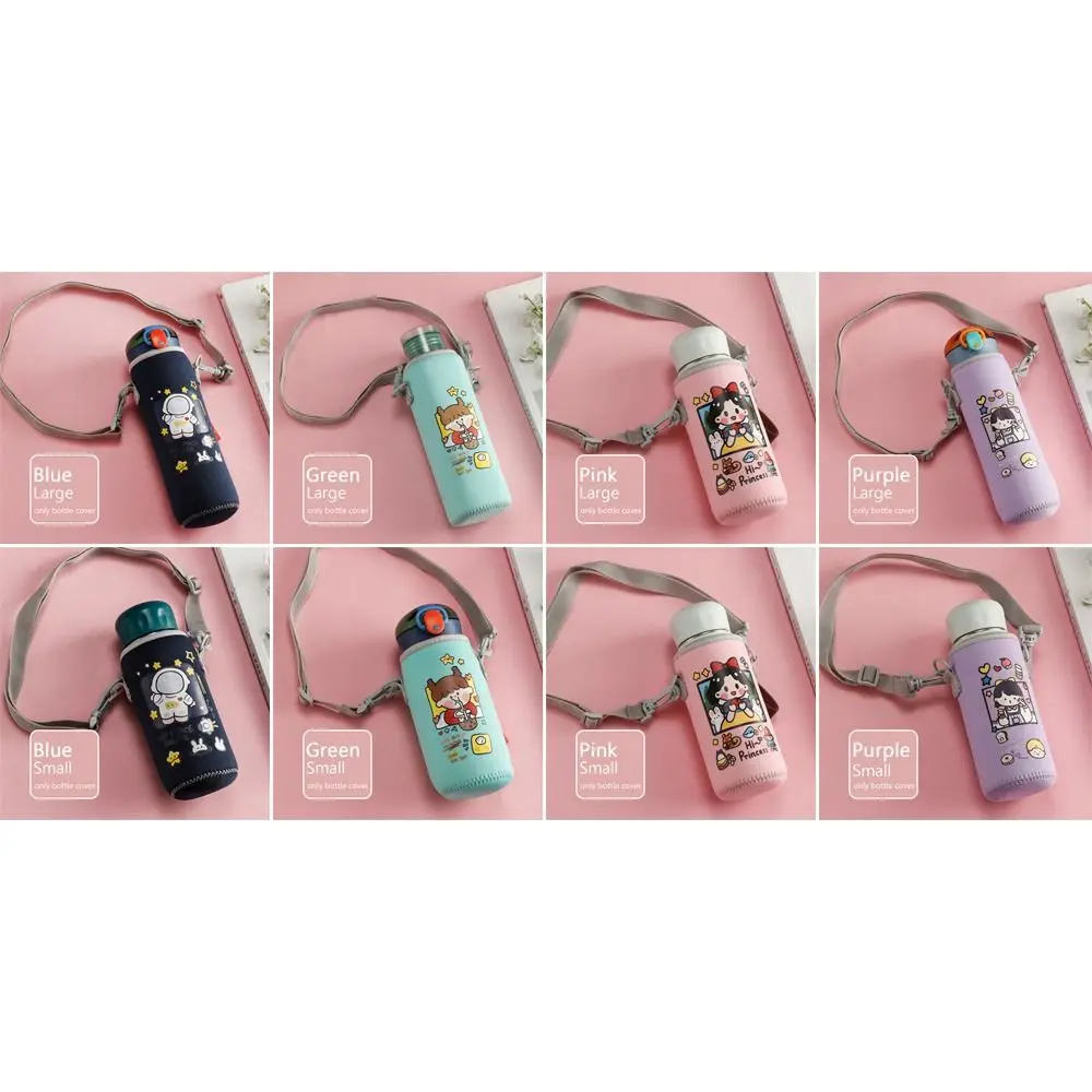 1Pcs Portable Cartoon Water Bottle Cover Case Insulated Bag Cup Pouch Vacuum Glass Cup Sleeve Sport Camping Accessory