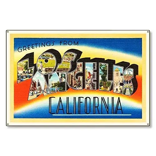 

Guadalupe Ross Metal Tin Sign Los Angeles California ca Old Retro Vintage Travel Wall Decor Metal Sign 12x8 Inches