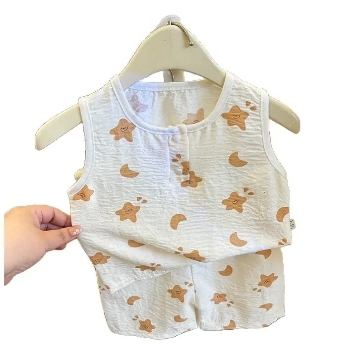 Two Pieces Set For Boys and Girls New Summer Korean Version Baby Casual Vest Shorts 6