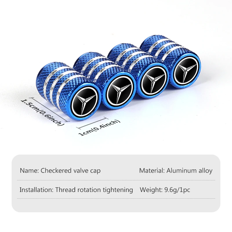 Tire Valve Caps for Benz Car W202 W212 W126 W140 W168 W177 CLS GLE GLC GLS CLA